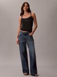 Black Ribbed Cotton Cami Top  Women