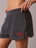 Grey Towel Terry Dolphin Shorts  Women