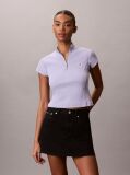 Purple Monologo Patch Rib Zip Top  Women