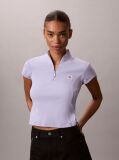 Purple Monologo Patch Rib Zip Top  Women