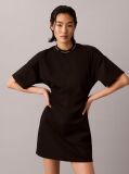 Black Milano Jersey Draped T-shirt Dress  Women