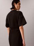 Black Milano Jersey Draped T-shirt Dress  Women
