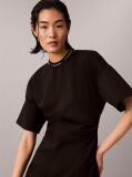 Black Milano Jersey Draped T-shirt Dress  Women