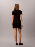 Black Monologo Embroidery Mini T-Shirt Dress  Women
