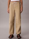 Brown Relaxed Soft Nylon Trousers  Women