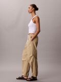 Brown Relaxed Soft Nylon Trousers  Women