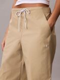 Brown Relaxed Soft Nylon Trousers  Women