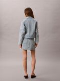 Denim Logo Tape Denim Mini Skirt  Women
