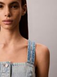 Denim Logo Tape Denim Tank Top  Women