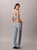 Denim Logo Tape Denim Tank Top  Women