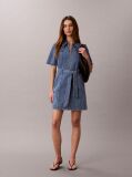 Denim Belted Denim Shirt Dress  Women