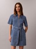 Denim Belted Denim Shirt Dress  Women