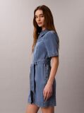 Denim Belted Denim Shirt Dress  Women