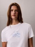 White Handwriting Graphic Crew Neck T-Shirt  Women