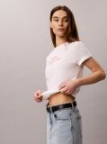 White Retro Logo Crew Neck T-Shirt  Women