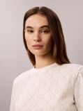 White Emblem Print Crew Neck T-Shirt  Women