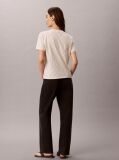 White Emblem Print Crew Neck T-Shirt  Women