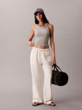 Grey Embroidered CK Logo Rib Tank Top  Women