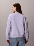 Purple French Terry Monologo Crewneck Sweatshirt  Women