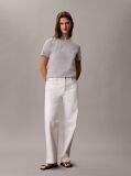 Grey Monologo Crew Neck T-Shirt  Women