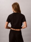Black Monologo Crew Neck T-Shirt  Women