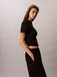Black Monologo Crew Neck T-Shirt  Women