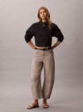 Grey Cropped Barrel Jeans  Women