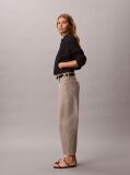 Grey Cropped Barrel Jeans  Women