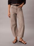 Grey Cropped Barrel Jeans  Women