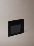Black Emblem Logo Textured Cardholder  Men