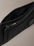 Black Emblem Logo Textured Cardholder  Men