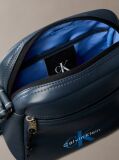 Blue Monologo Webbing Strap Reporter Bag  Men