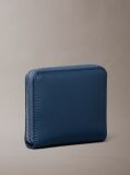 Blue Foil Logo Square Zip Wallet  Women