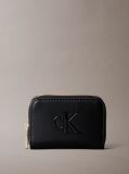 Black Bold CK Medium Zip Around Wallet  Women