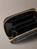 Black Bold CK Medium Zip Around Wallet  Women