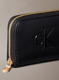 Black Bold CK Medium Zip Around Wallet  Women