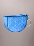 Blue Emblem Logo Mini Zip Pouch Bag Charm  Women