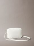 White Allover Monogram Logo Camera Bag  Women