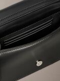 Black Quilted Emblem Logo Mini Bag  Women