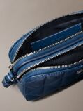 Blue Quilted Emblem Logo Double Zip Camera Bag  Women
