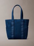 Denim Canvas Jacquard Logo Tote Bag  Women