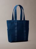 Denim Canvas Jacquard Logo Tote Bag  Women
