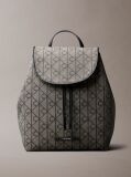Multi Emblem Logo Jacquard Flap Backpack  Women