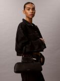 Black Foil Logo Shoulder Bag  Women
