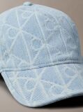 Denim Allover Emblem Logo Denim Baseball Cap  Women