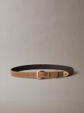 Brown Suede Leather Tapered Hardware Belt  Women