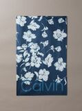 Blue Square Floral Logo Scarf  Women