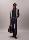 Blue Slim Stretch Button-Down Shirt  Men