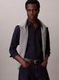 Blue Slim Stretch Button-Down Shirt  Men