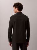 Black Slim Stretch Button-Down Shirt  Men